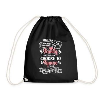 Cher membre de la famille fête à la maison - Sac de sport léger - noir - Devant