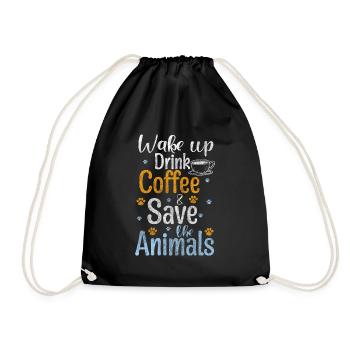 Militant des droits des animaux, activiste, sauveteur, sans viande - Sac de sport léger - noir - Devant