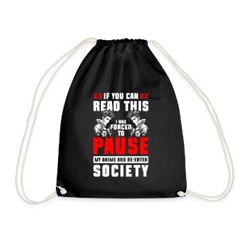 Cosplay Art Japonais Asiatique - Sac de sport léger - noir - Devant