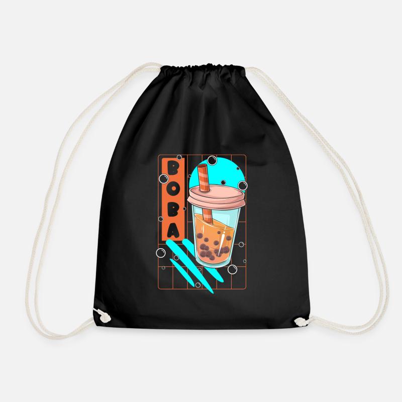Boba Tapioka - Drawstring Bag - black