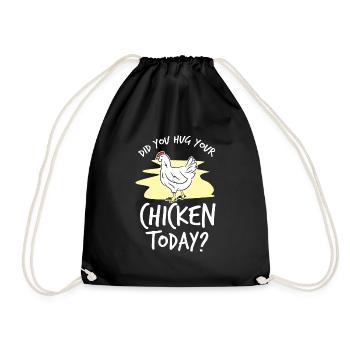 Farming Farm Hug Your Chicken Farmer - Drawstring Bag - black - Front