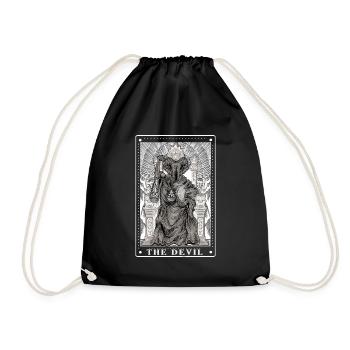 Gothic - The Devil - Tarot Card Design - Drawstring Bag - black - Front