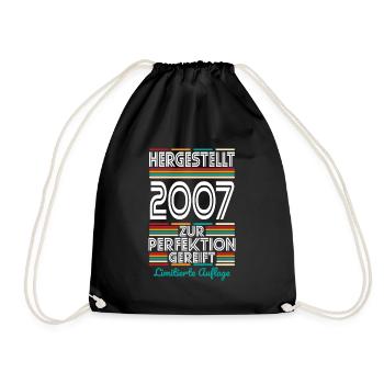18e anniversaire - Fabriqué en 2007 - Sac de sport léger - noir - Devant