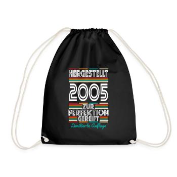 20e anniversaire - Fabriqué en 2005 - Sac de sport léger - noir - Devant