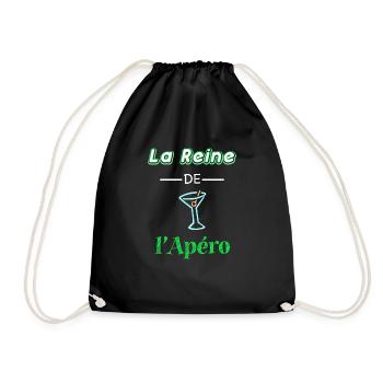 reine de l’apéro alcool cocktail fête humour - Sac de sport léger - noir - Devant