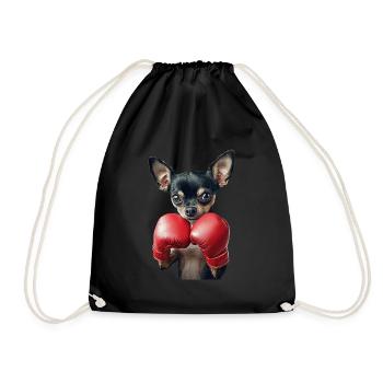 Chihuahua - Turnbeutel - Schwarz - Vorne