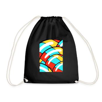 Dessin Multicolore - Sac de sport léger - noir - Devant