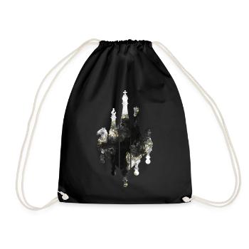 CHESS GAME CHESSBOARD CHESS - Drawstring Bag - black - Front