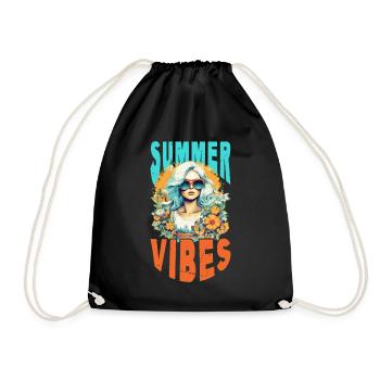 Lunettes de soleil Summer Femme Fleurs Sun Vintage - Sac de sport léger - noir - Devant