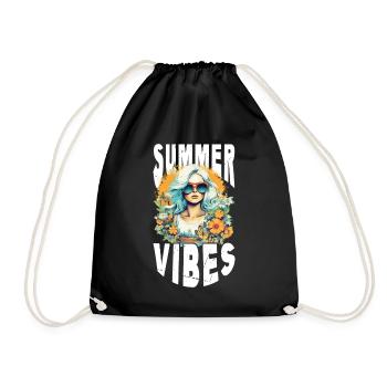Lunettes de soleil Summer Femme Fleurs Sun Vintage - Sac de sport léger - noir - Devant