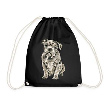 OLD ENGLISH BULLDOG Chien Chiens Bouledogue - Sac de sport léger - noir - Devant