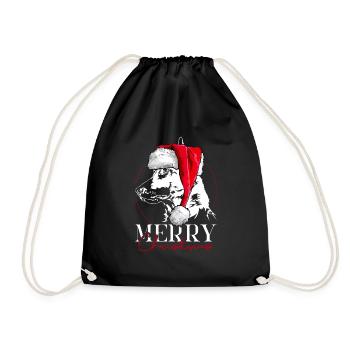 Santa MALINOIS Joyeux Noël Chiens Chiens Wilsigns - Sac de sport léger - noir - Devant