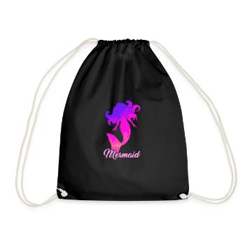 Sirène sirène sirène conte de fées - Sac de sport léger - noir - Devant