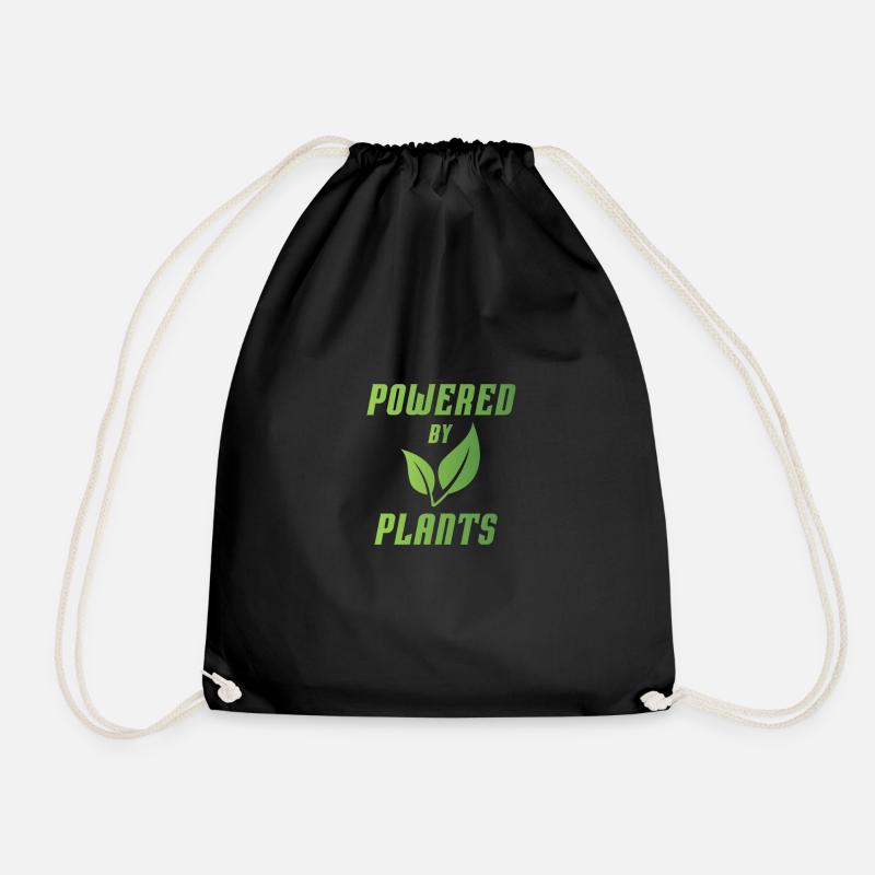 Vegan - Drawstring Bag - black
