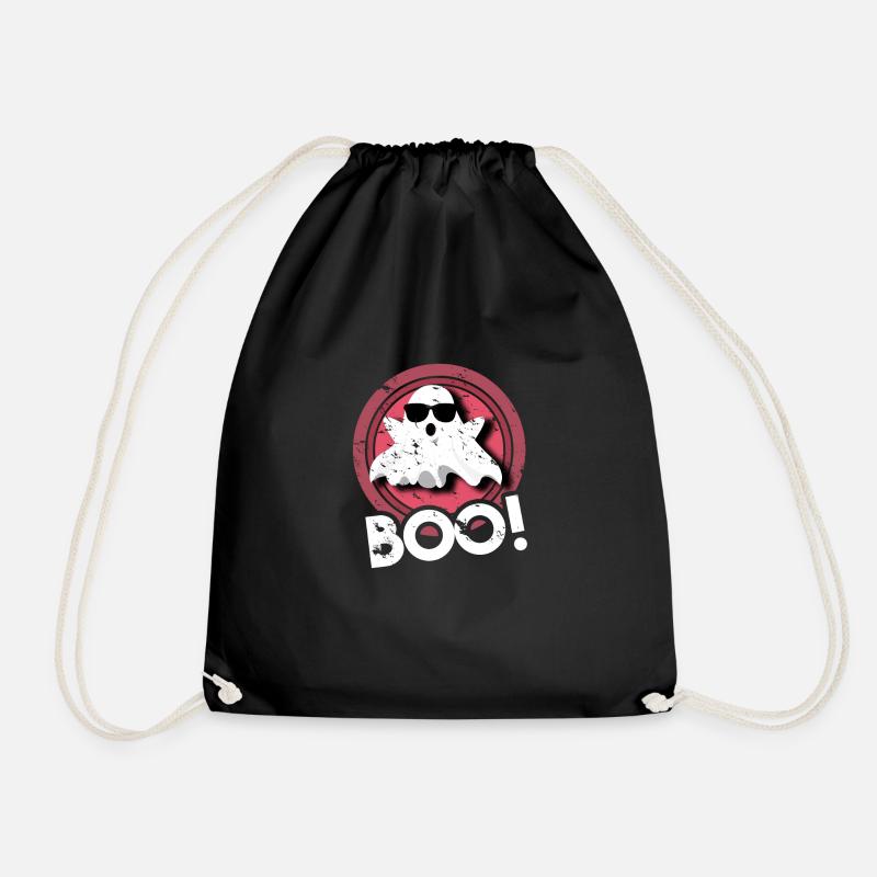 Boo Geschenk Halloween Geist - Turnbeutel - Schwarz