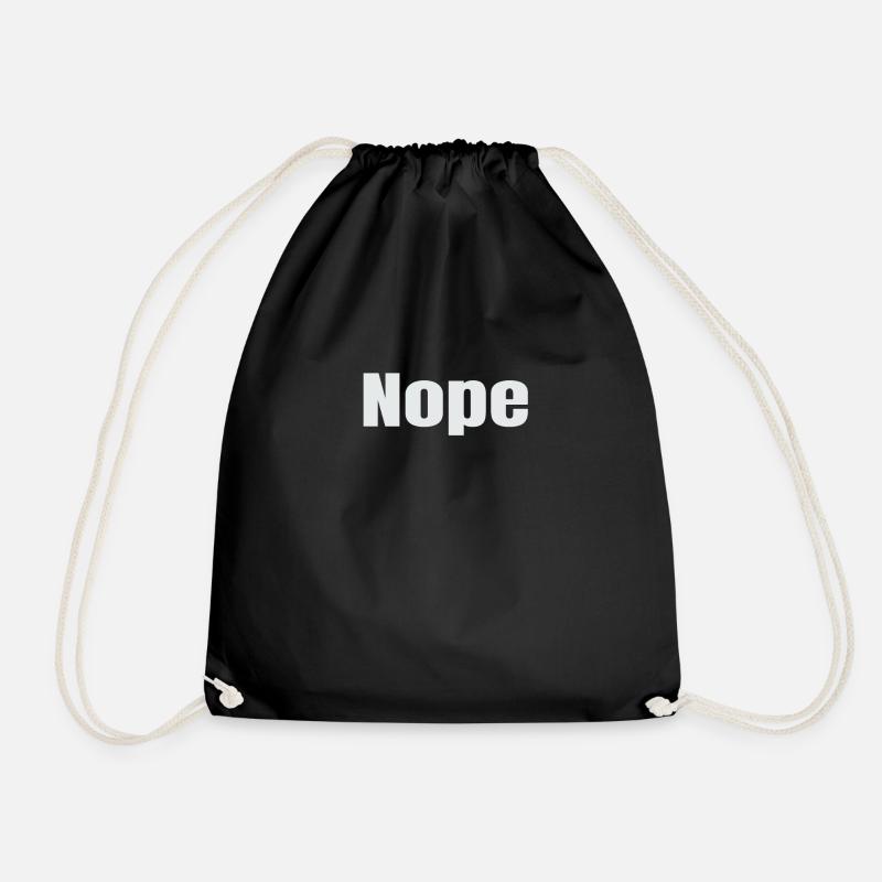Nope - Turnbeutel - Schwarz