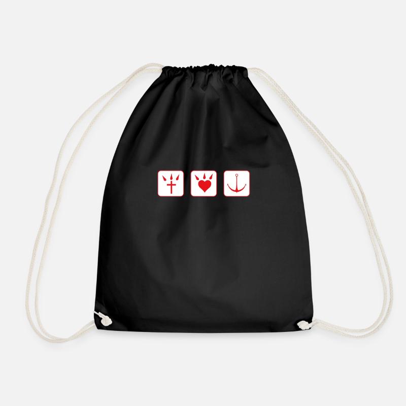 believe dear hope - Drawstring Bag - black