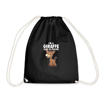 Girafe afrique safari steppe animal cadeau idée - Sac de sport léger - noir - Devant