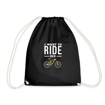 I want to ride my Bike - Turnbeutel - Schwarz - Vorne