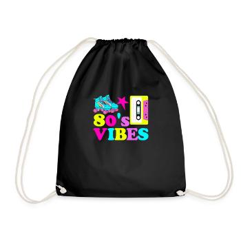 80's vibes - Sac de sport léger - noir - Devant
