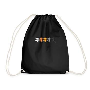 Chat de danse en ligne - Sac de sport léger - noir - Devant