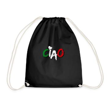 Italy - Drawstring Bag - black - Front