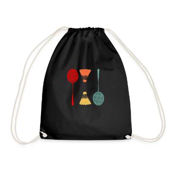 badminton - Drawstring Bag - black - Front