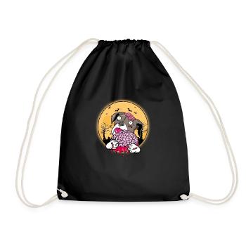 Cadeau de chien allemand Halloween Boxer Zombie - Sac de sport léger - noir - Devant