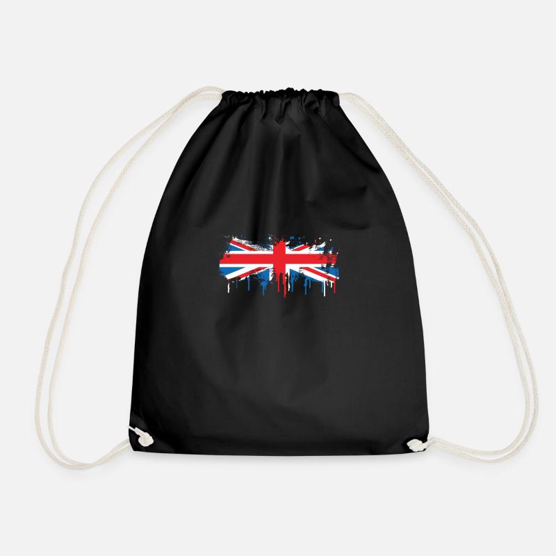 Flag melts flowing fresh color gift - Drawstring Bag - black