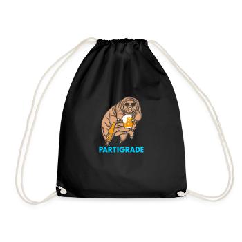 Partigrade - Funny Tardigrade - Drawstring Bag - black - Front
