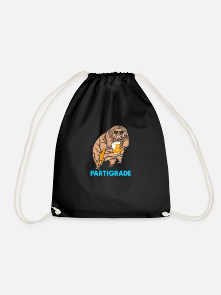 Partigrade - Lustige Tardigrade - Turnbeutel - Schwarz