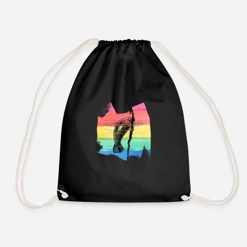 Walrus Seal Walrus Cow T Shirt - Drawstring Bag - black