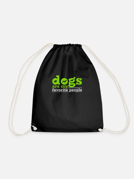 Adorable Dogs are my favorite People Shirt - Turnbeutel - Schwarz