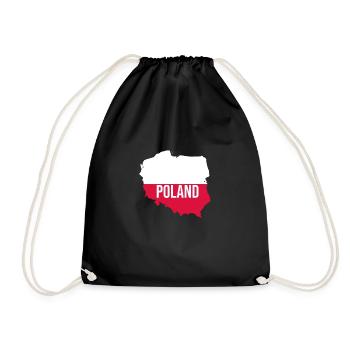 Poland Polen Polska Souvenir - Drawstring Bag - black - Front
