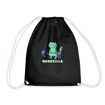 Cadeau de remise en forme avec haltère monstre pour animal de dressage Quad - Sac de sport léger - noir - Devant