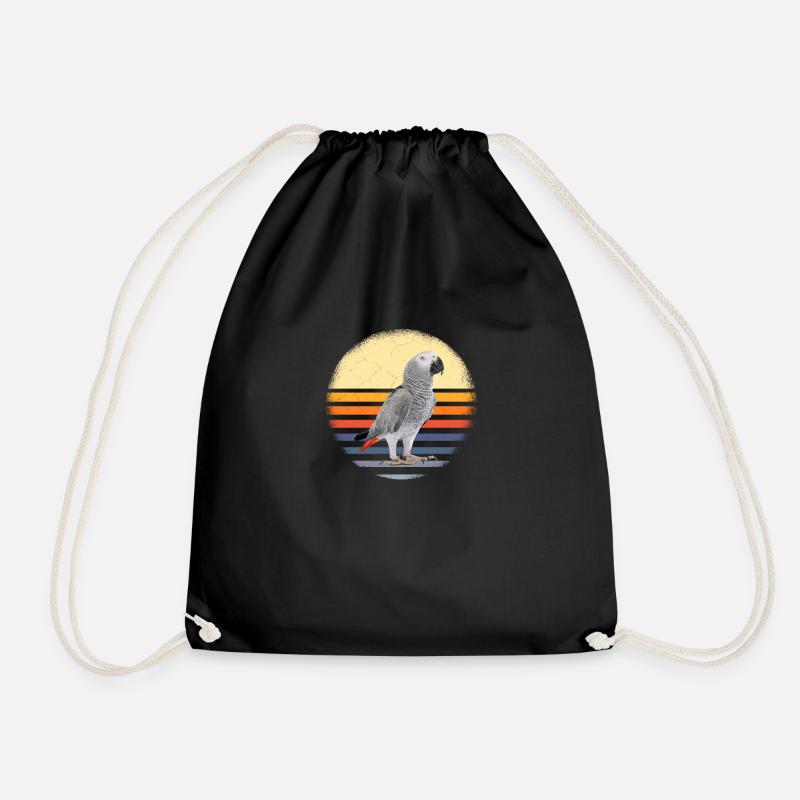 perroquet gris - Sac de sport léger - noir