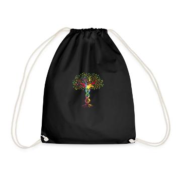 ADN arbre coloré cadeau de gène - Sac de sport léger - noir - Devant