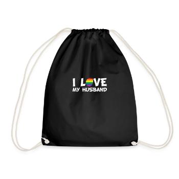 Gay j'aime mon mari - Sac de sport léger - noir - Devant