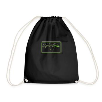 VU meter Hifi Aanalog Audio Sound Technician T shirt - Drawstring Bag - black - Front