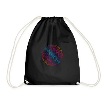 Sacred Geometry TetraFlower - Drawstring Bag - black - Front