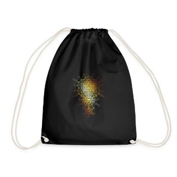 Dimensions incurvées de la géométrie sacrée - Sac de sport léger - noir - Devant