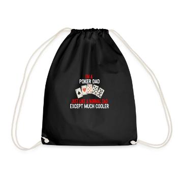Je suis un papa de poker - Sac de sport léger - noir - Devant