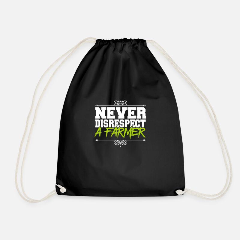 Lovable Never Disrespect A Farmer Illustration - Turnbeutel - Schwarz
