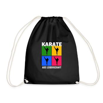 Karate Shirt Geschenkidee Karate-Kämpfer Trainer - Turnbeutel - Schwarz - Vorne
