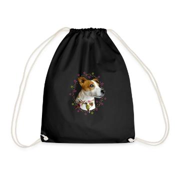 kleiner jack russell hund - Turnbeutel - Schwarz - Vorne