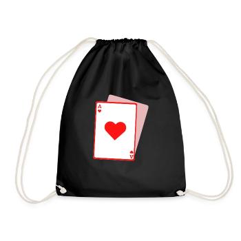 As de cœur - Sac de sport léger - noir - Devant