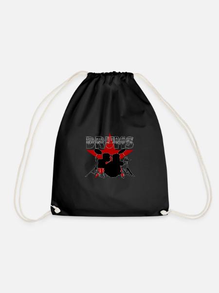 Drummer - Drums - Schlagzeug - Turnbeutel - Schwarz