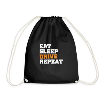 Eat Sleep Drive Repeat - Drawstring Bag - black - Front