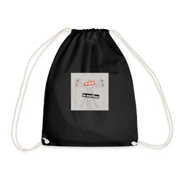 Drôle de vin à boire Design Vino à Veritas - Sac de sport léger - noir - Devant