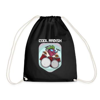 Nutrition Vegan Radish Healthy Salad Vegan - Drawstring Bag - black - Front